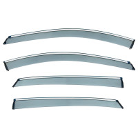 Дефлектори вікон Chery Tiggo 2/2 Pro з хром смугою