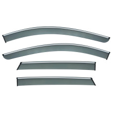 Дефлекторы окон Jetour Dashing с хром полосой