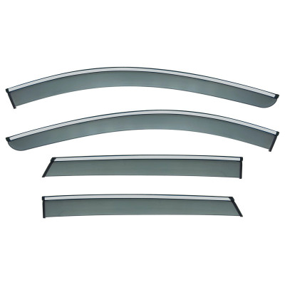 Дефлекторы окон Jetour Dashing с хром полосой