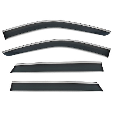 Дефлекторы окон Jetour X70 Plus с хром полосой