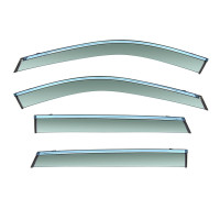 Дефлектори вікон Jetour X70 з хром смугою