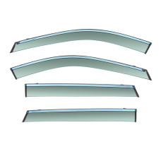 Дефлектори вікон Jetour X70 з хром смугою